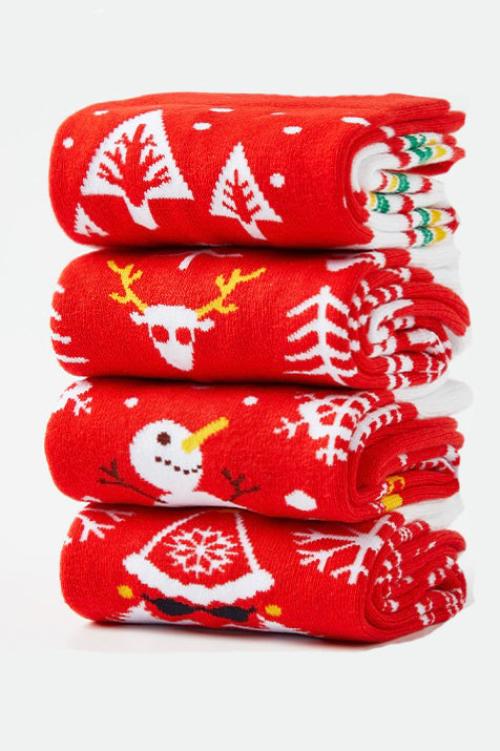 Christmas sock 4 pairs bag