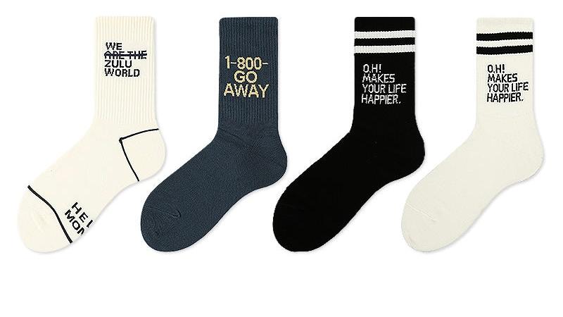 Trendy socks 4 pairs bag